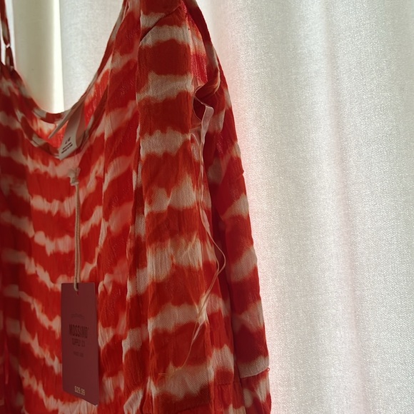 Mossimo NWT orange tie dye maxi dress spaghetti strap size L - Picture 4 of 6